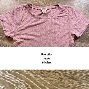 Bozzilo Pink Cropped tee size large
